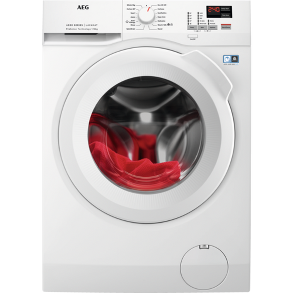 AEG L6FBK141B 10kg 1400 Spin Washing Machine - White A Rated