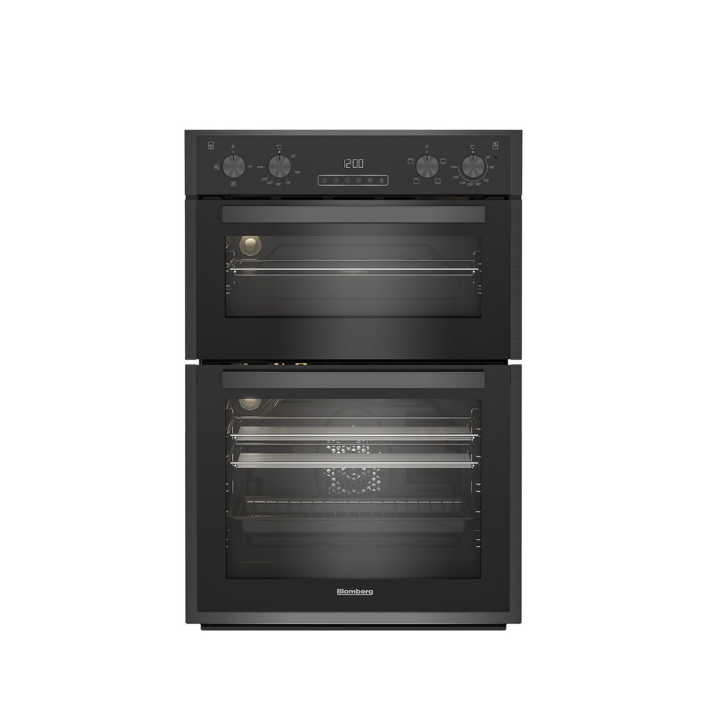 Blomberg RODN9202DX 59.4cm Built In Electric Double Oven - Dark Steel A Rated