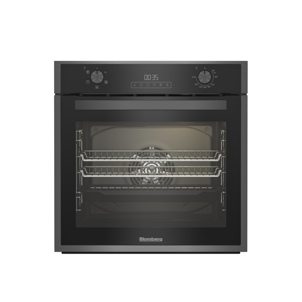 Blomberg ROEN9202DX 59.4cm Built In Single AeroChef Oven - Dark Steel A Rated