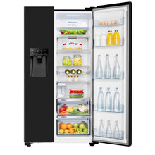 Load image into Gallery viewer, Hisense RS694N4TBE 91cm 70/30 Frost Free American Fridge Freezer - Black
