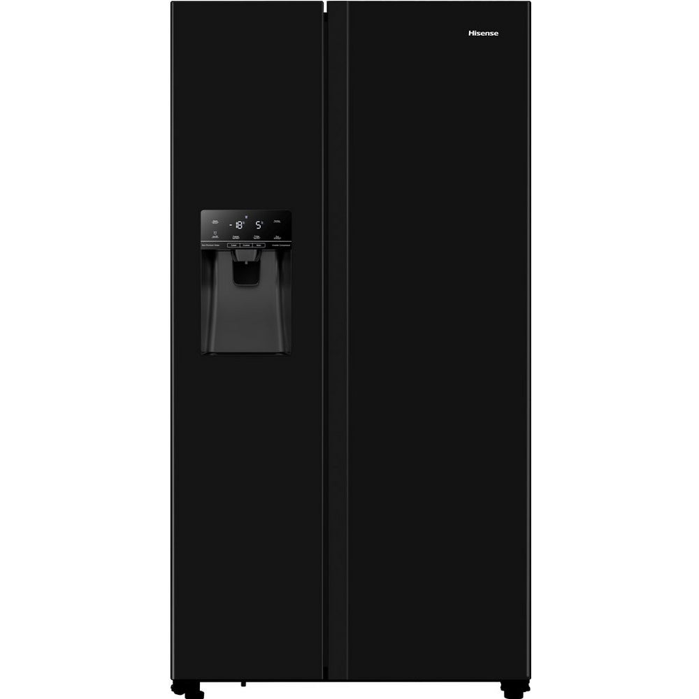 Hisense RS694N4TBE 91cm 70/30 Frost Free American Fridge Freezer - Black